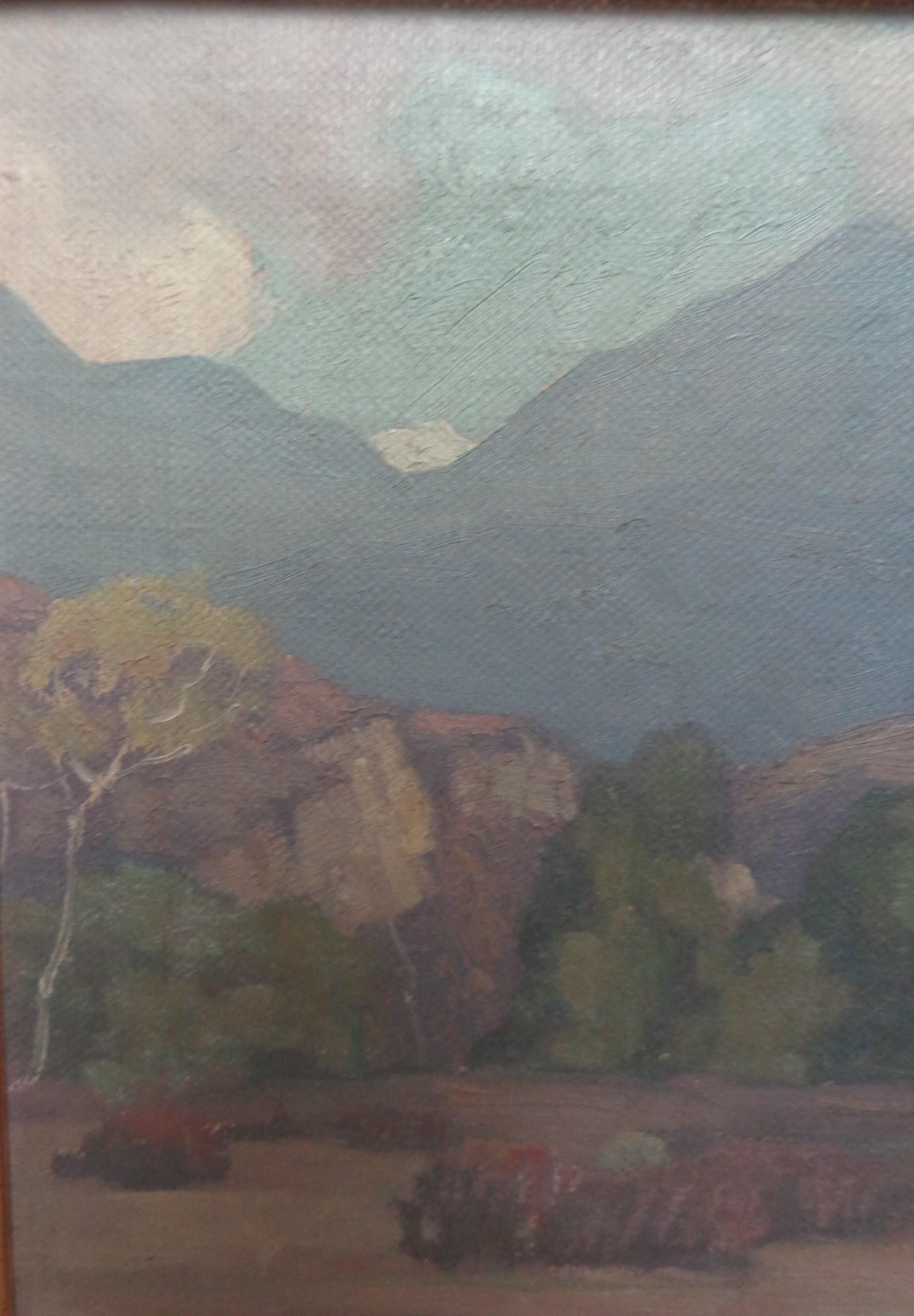California Impresionista Pintura al óleo Los acantilados Cañón de Trabuca Aaron Kilpatrick en venta 3