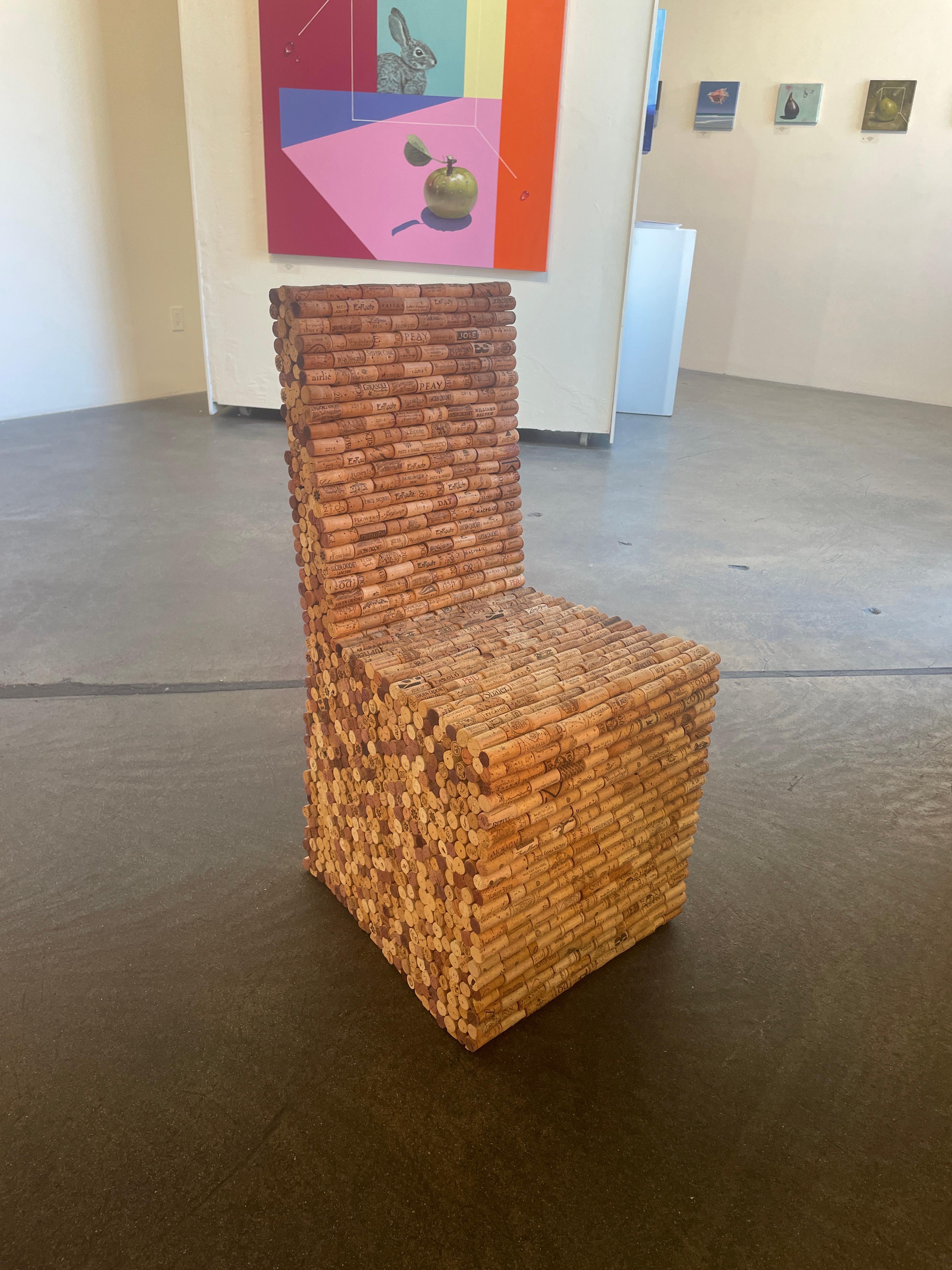 Cork Chair - Sculpture by Aaron Kramer