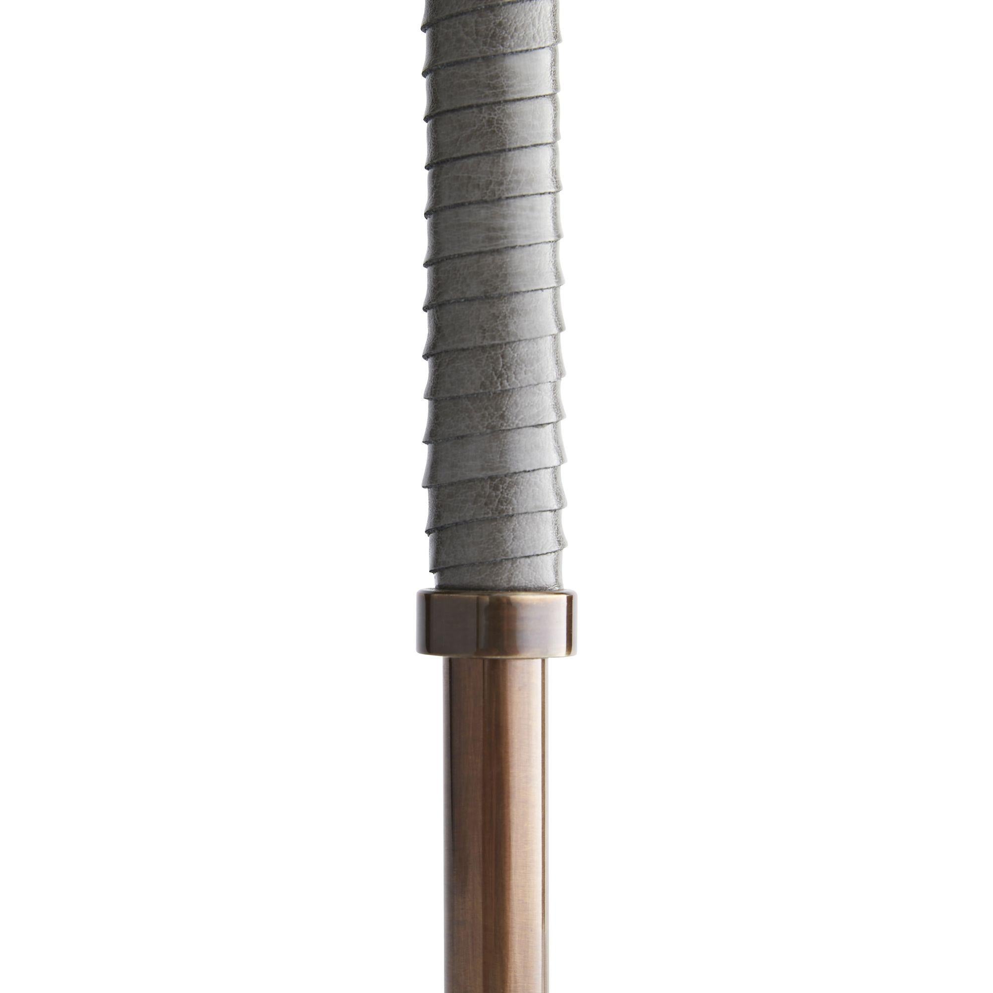 Lampe Aaron 49248-130 - Laiton héritage, cuir graphite, marbre noir Bon état - En vente à London, GB