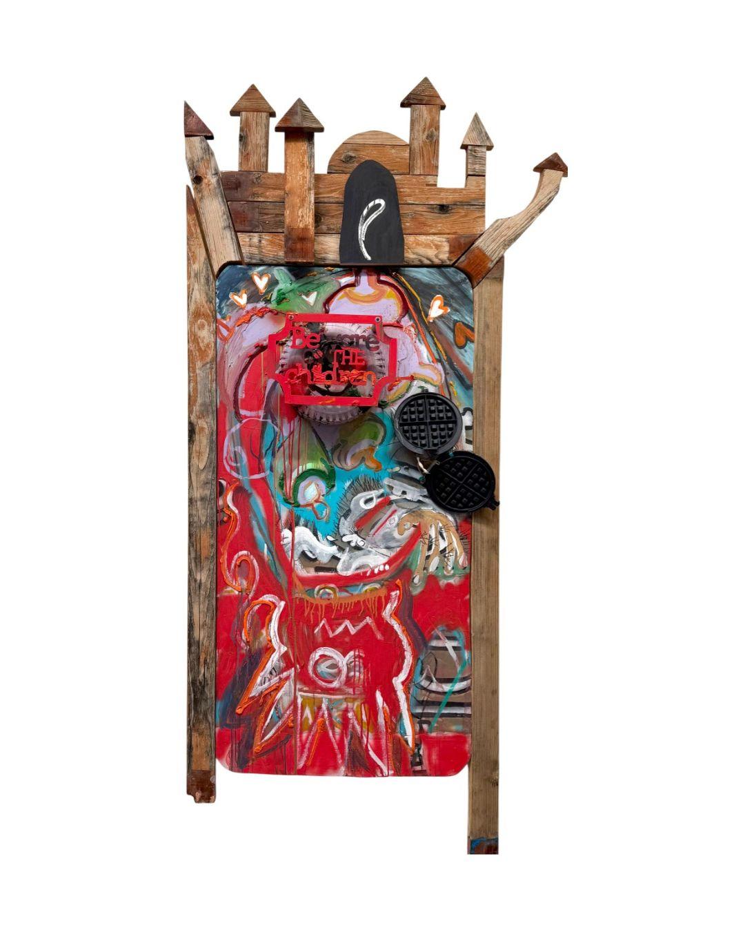 La Madone la plus heureuse - Ronna avec Mousele - Mixed Media Art de Aaron Sheppard