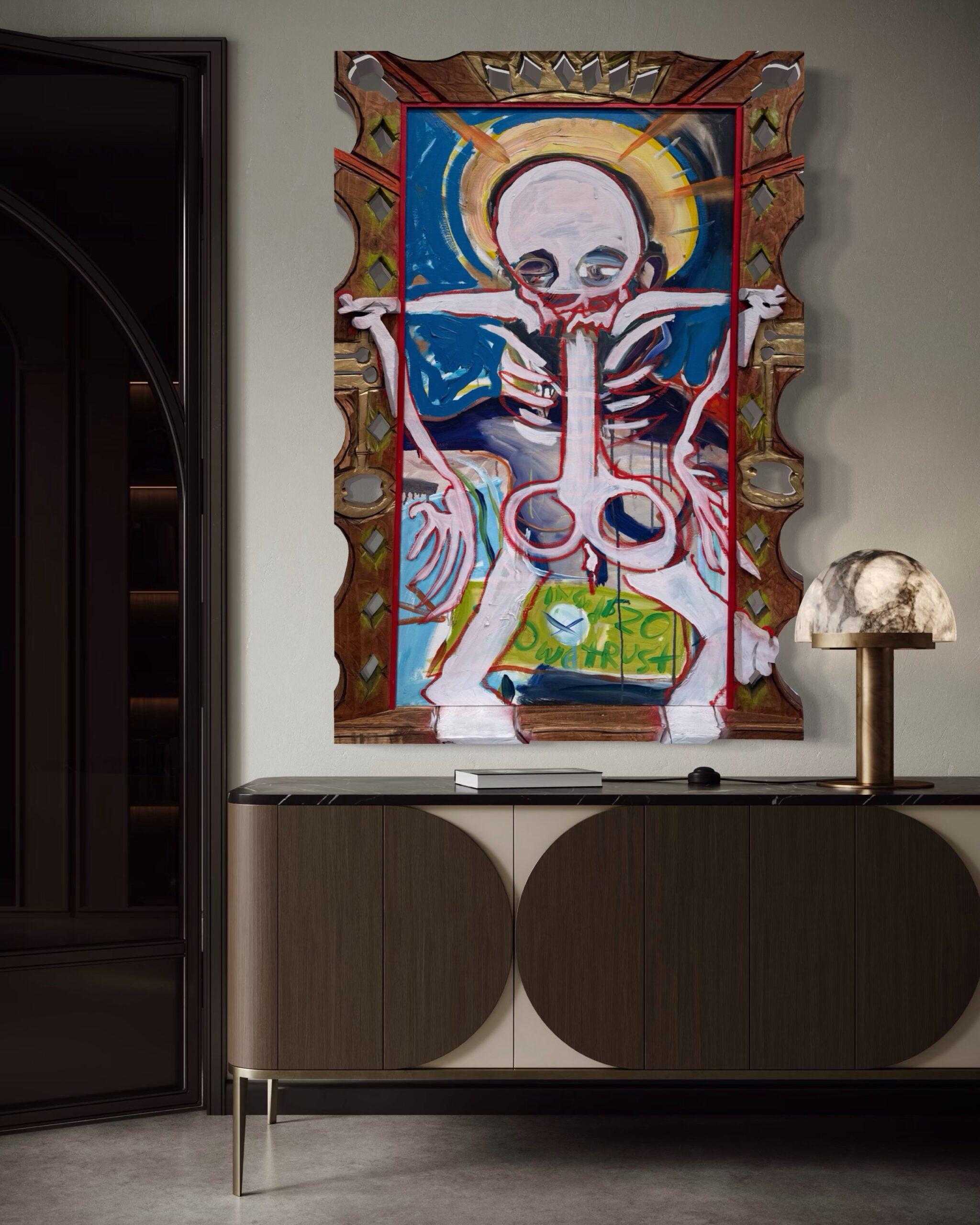 Skeleton Key - Contemporary Painting by Aaron Sheppard