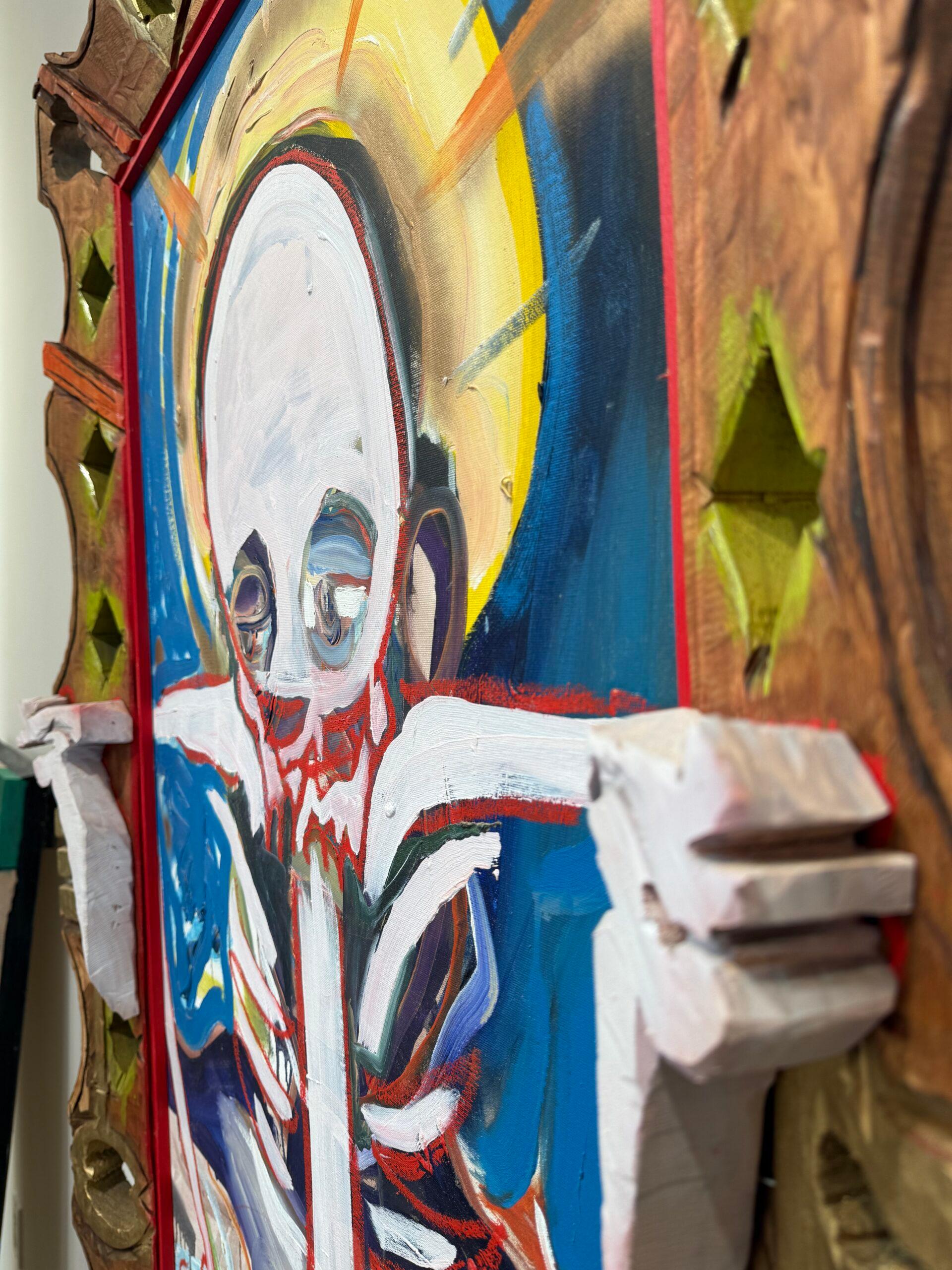 Skeleton Key - Brown Figurative Painting by Aaron Sheppard