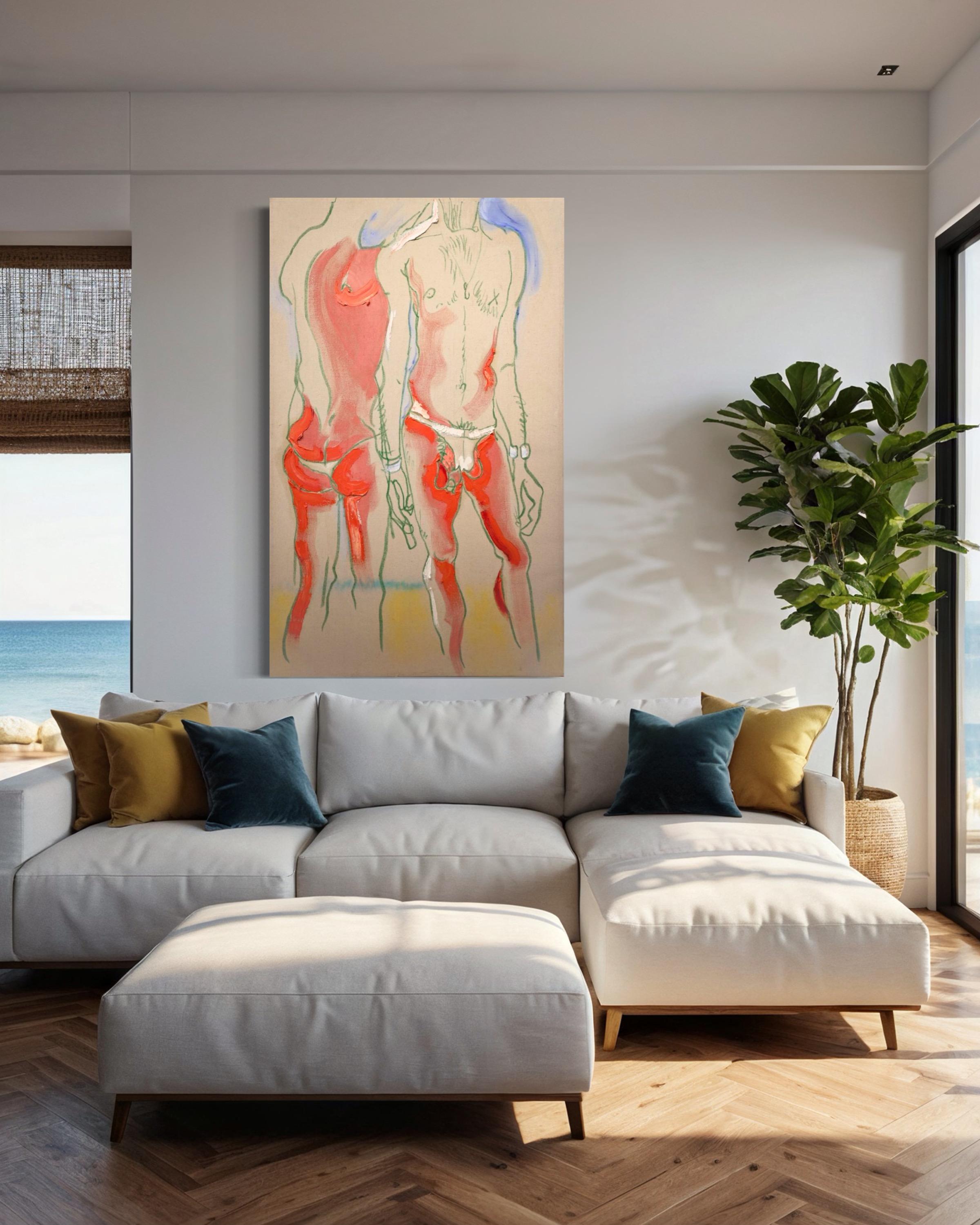 Brustelo Strand – Painting von aaron sheppard