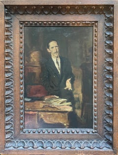 "Figure Study" Aaron Shikler, American Portrait, Mid-Century, Elegant Gentleman