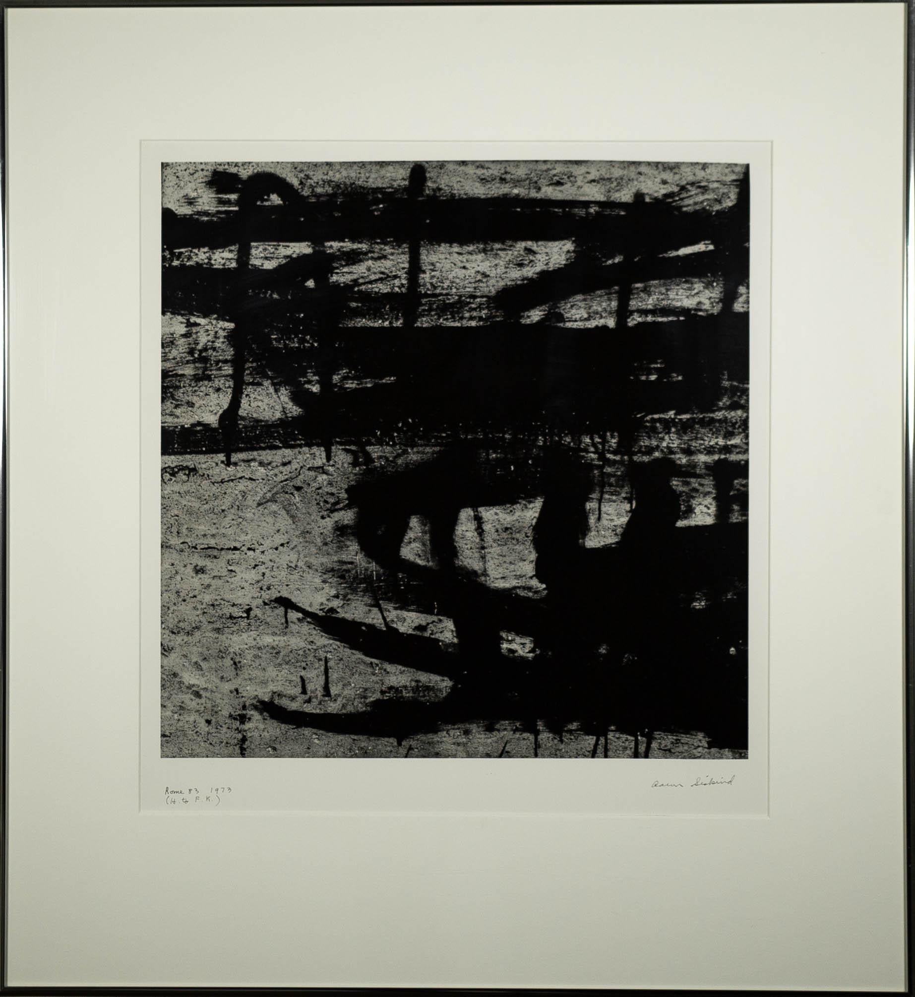 Rome 83 1973 (Homage to Franz Klein) - Print by Aaron Siskind