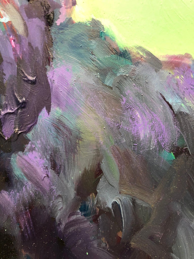 Aaron Smith Umblecumstumble Multi Colored Bearded Male Portrait Oil On Panel At 1stdibs