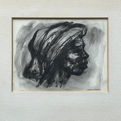 Aaron Sopher Original Art of Woman New Yorker 1940s Wash Watercolor Ink Drawing