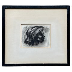 Aaron Sopher Original Art of Woman New Yorker 1940s Wash Watercolor Ink Drawing Aaron Sopher Original Art of Woman New Yorker 1940s Wash Watercolor Ink Drawing