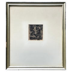 Aaron Sopher Scribble Drawing Man 1940s New Yorker Wash Watercolor Ink Pen Art Aaron Sopher Scribble Drawing Man 1940s New Yorker Wash Watercolor Ink Pen Art