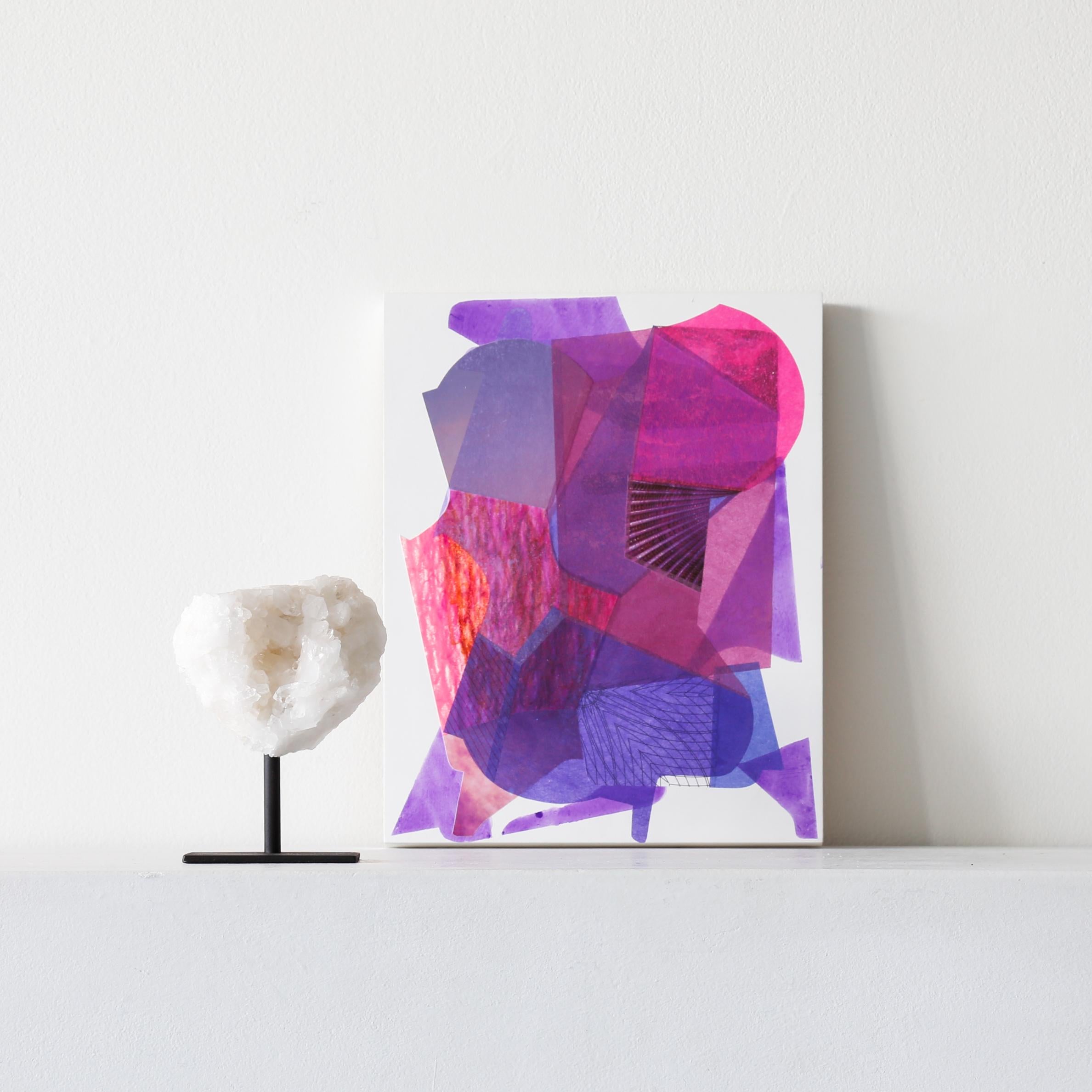 Open Book Series 17 - Purple Abstract Painting by Aaron Wexler