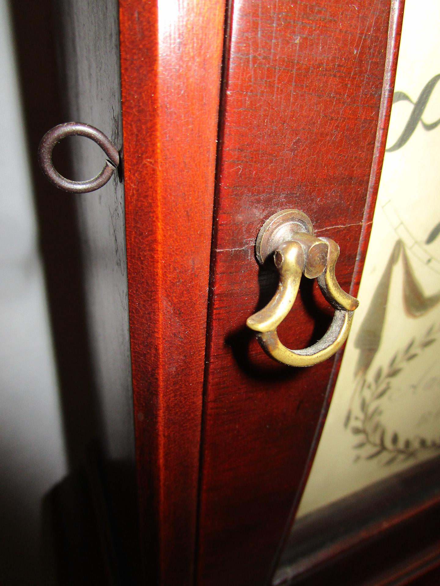 Early 19th Century Aaron Willard Boston Federal Shelf Clock Arched & Inlaid Pediment/ Mahogany Case For Sale