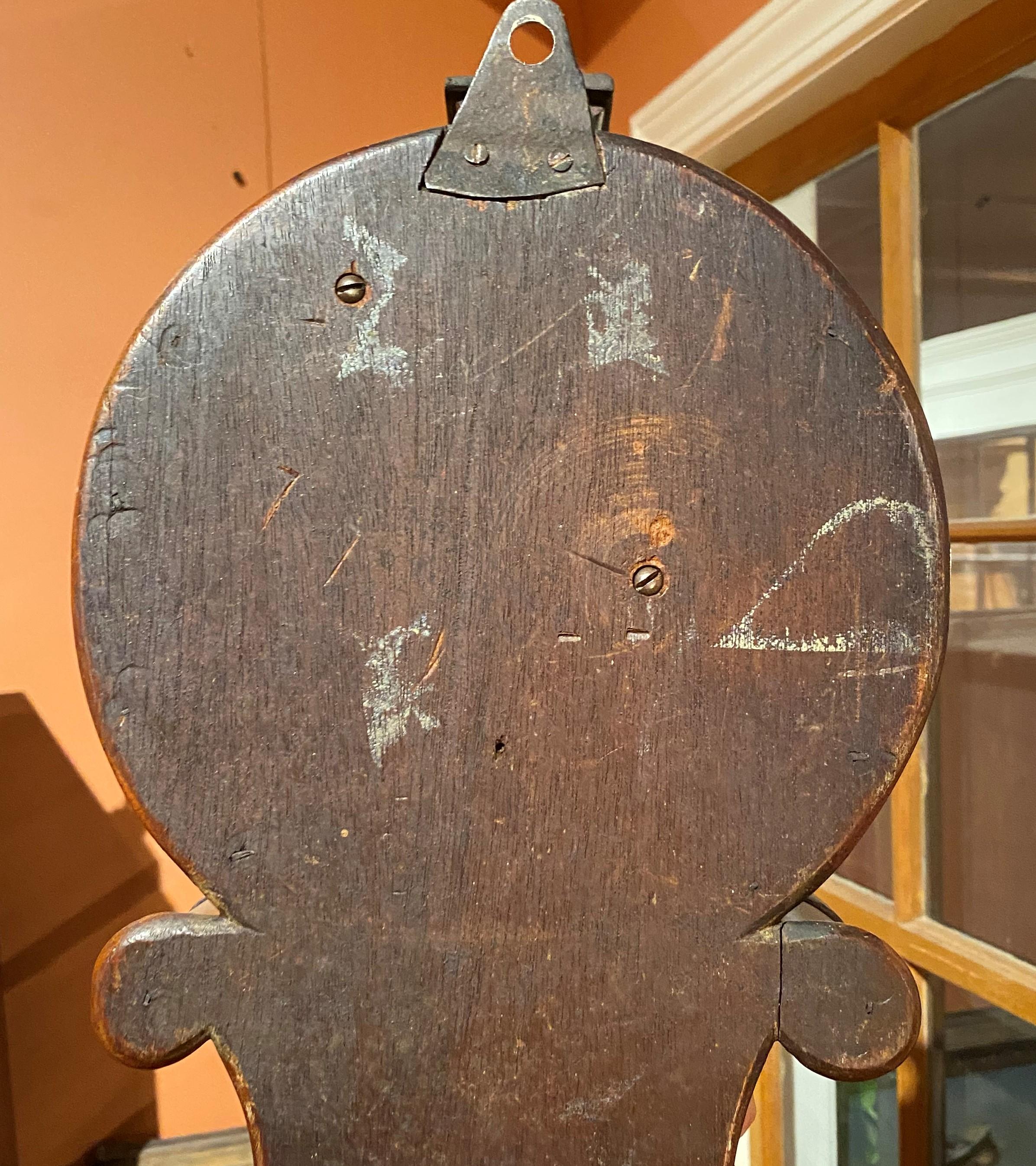Aaron Willard Lyre Clock in Mahogany Case w/ Battling Tall Ships Eglomise Panel 10