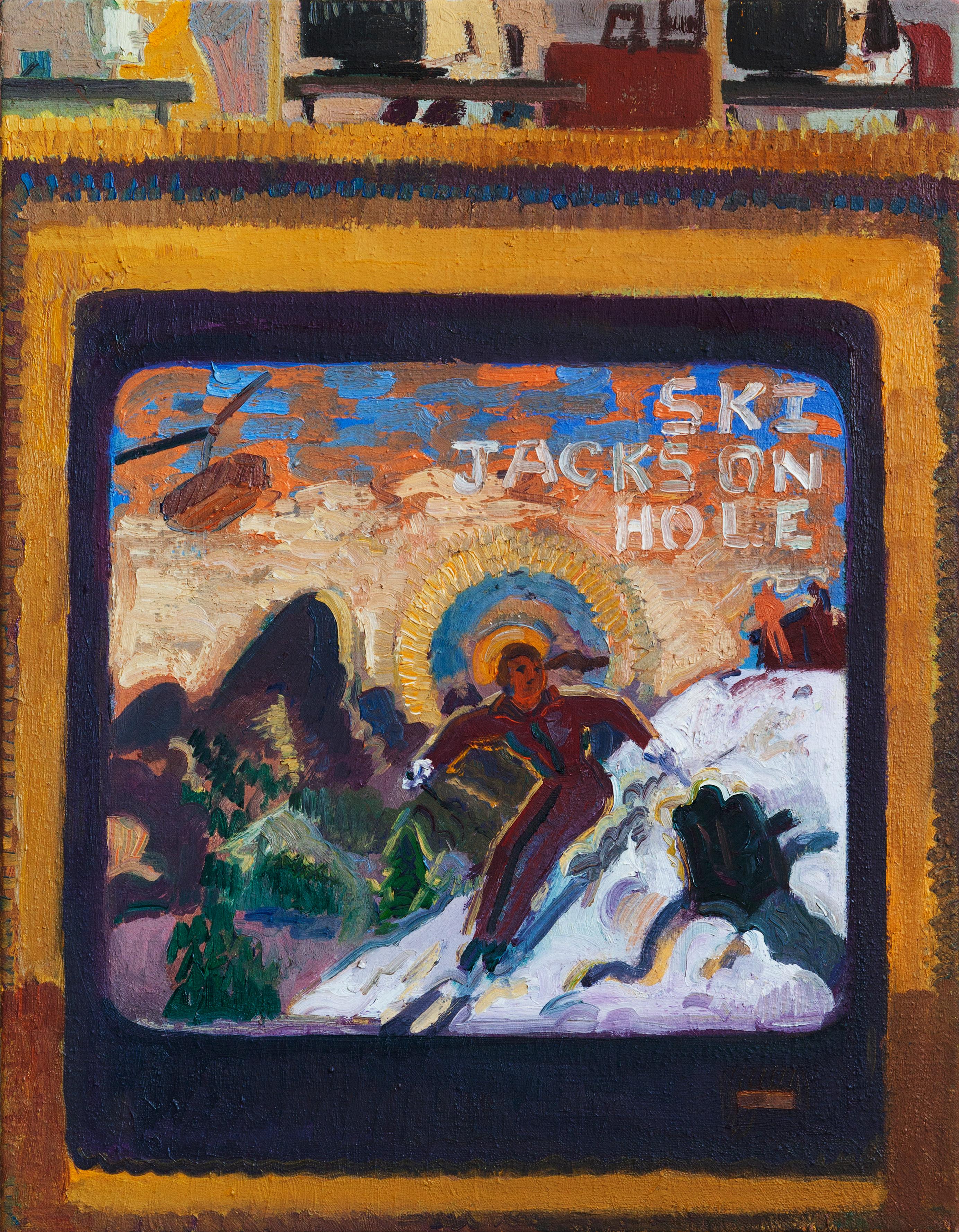 Aaron Zulpo Landscape Painting - Study for Ski Jackson Hole