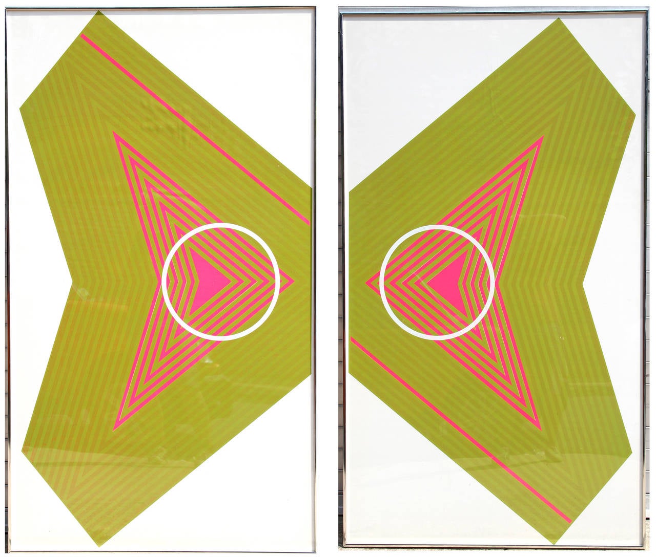 Aaronel deRoy Gruber Abstract Print - OP Art Diptych