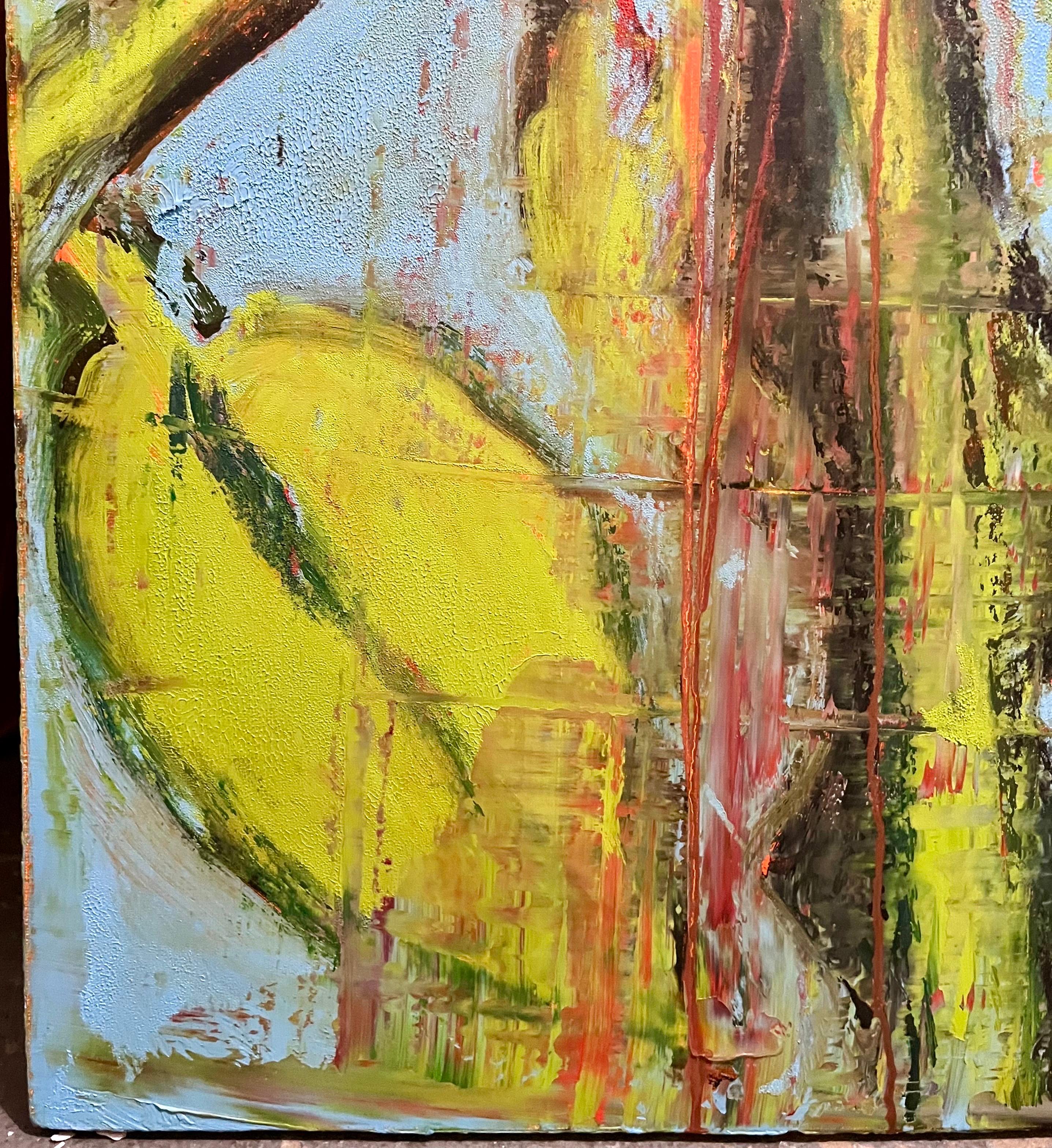 Grande bouquet di rose modernista olio su tela Aaron Fink in vendita 8