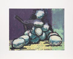 Green Grapes, Woodcut by Aaron Fink