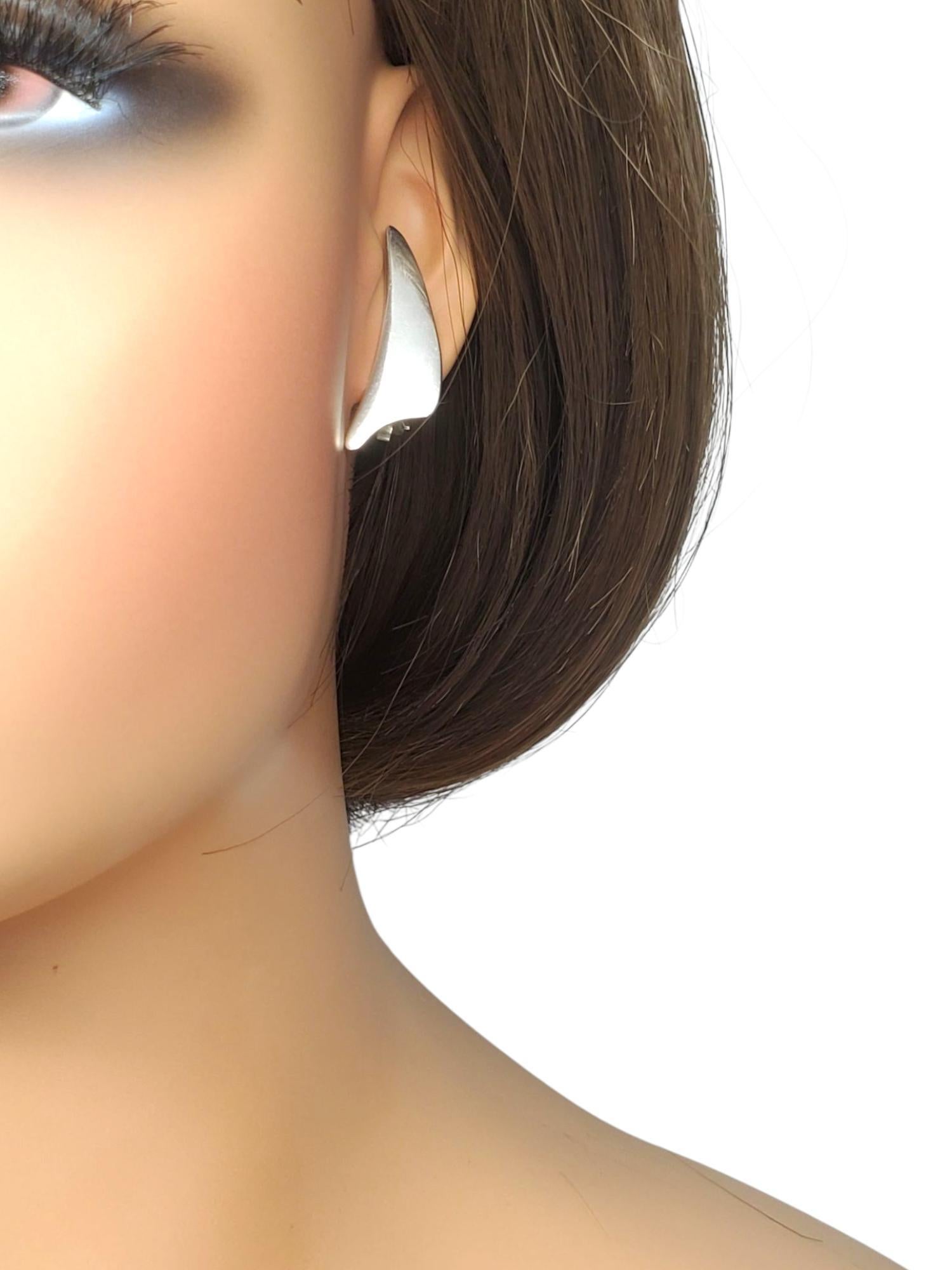 Aarre & Krogh Argent Sterling Boucles d'oreilles à pince Moderniste Danois #21694 en vente 3