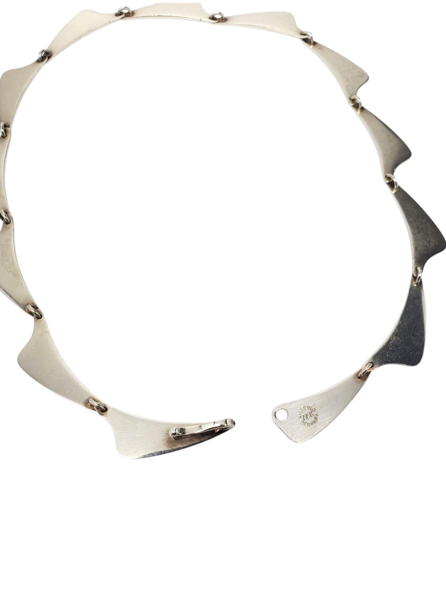 Aarre & Krogh Sterling Silber dänischen Modernist Halskette #21693 im Zustand „Gut“ im Angebot in Washington Depot, CT