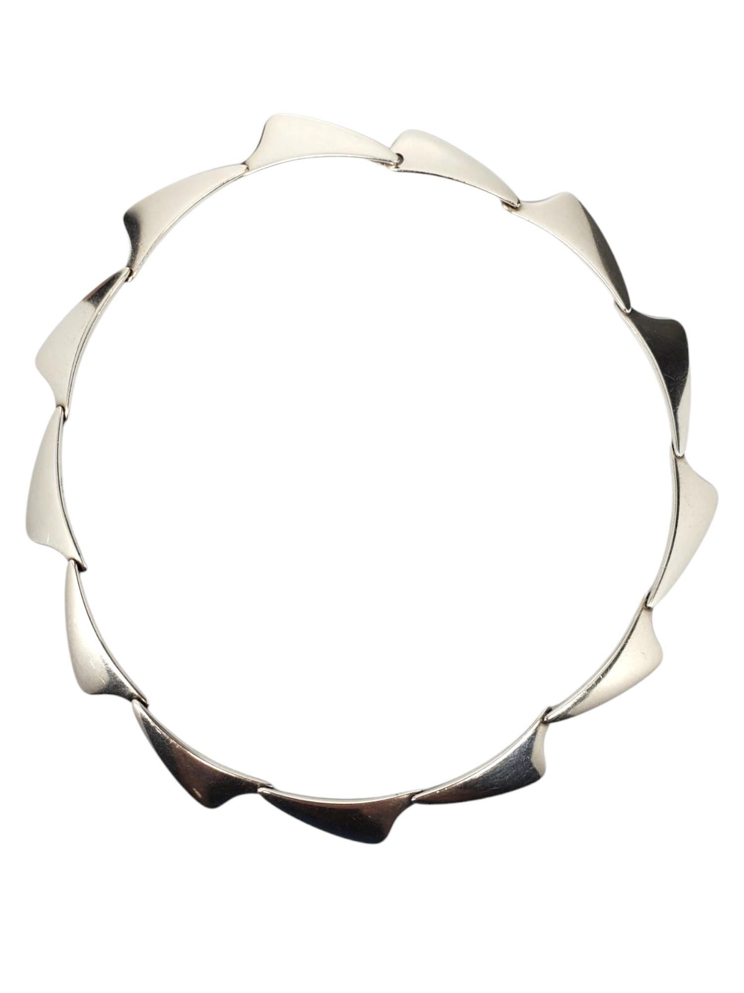 Collar modernista danés de plata de ley Aarre & Krogh nº 21693