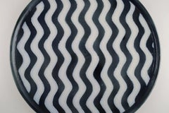 Aase Haugaard, Danish Ceramicist, Large Dish/Wall Decoration in Glazed Stoneware