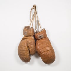 A.A.U. Leather Boxing Gloves, circa 1940-1950