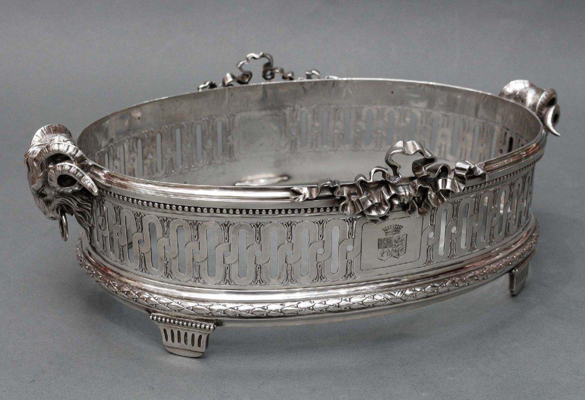 A.Aucoc - 19th Century Solid Silver Planter Napoleon III For Sale 4