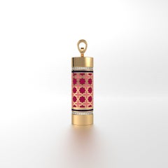 Aayat Barrel Taawiz with Diamond Outline with Chain