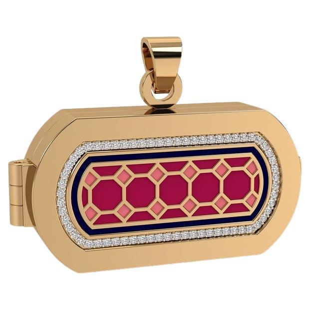 Aayat Oblong Taawiz with Diamond Outline Without Chain