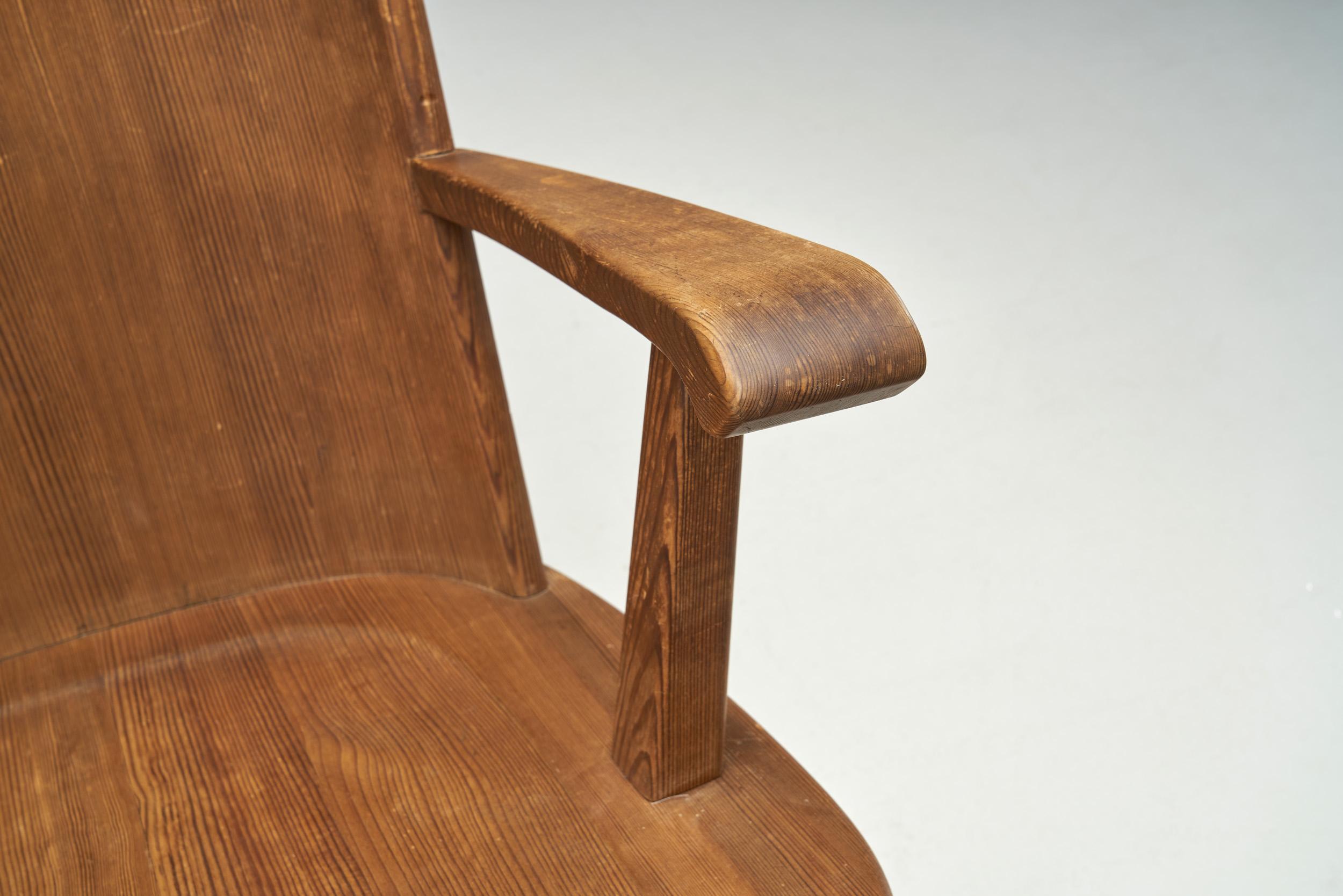 AB Åby Möbelfabrik Pine Rocking Chair, Sweden 1940s For Sale 5