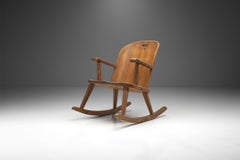 AB Åby Möbelfabrik Pine Rocking Chair, Sweden 1940s