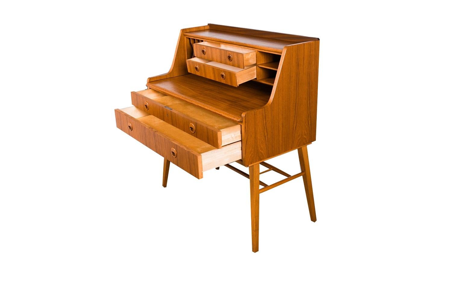 Mid-Century Modern AB Broderna Gustafssons Scandinavian Mid Century Vintage Secretary Desk