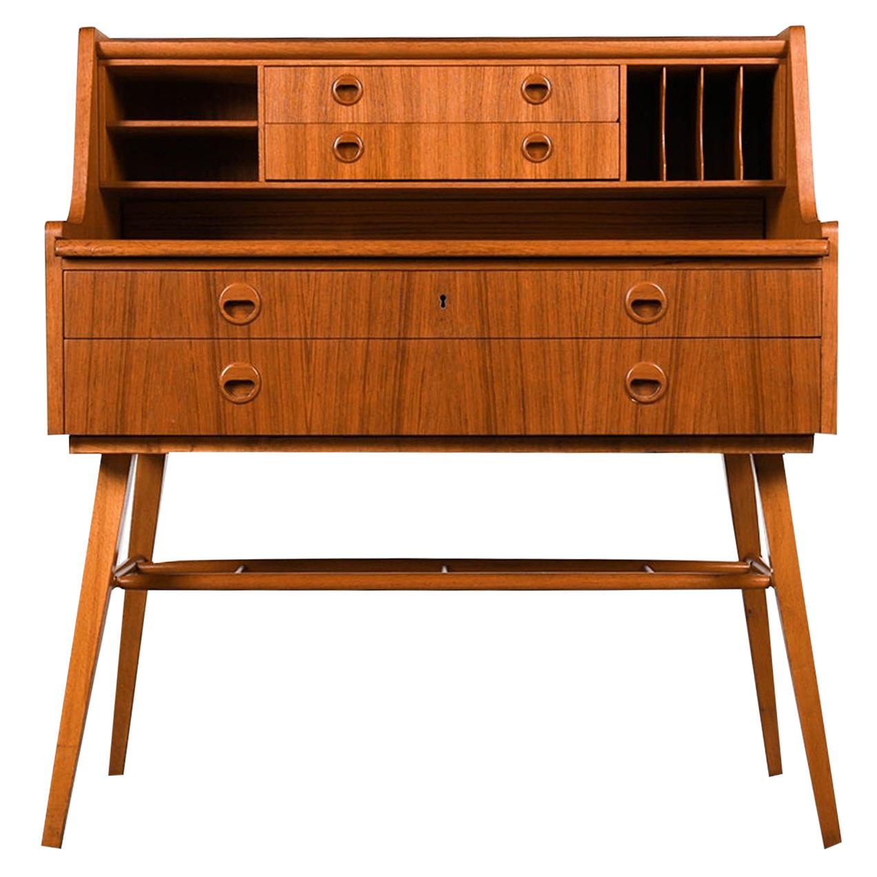 AB Broderna Gustafssons Scandinavian Mid Century Vintage Secretary Desk