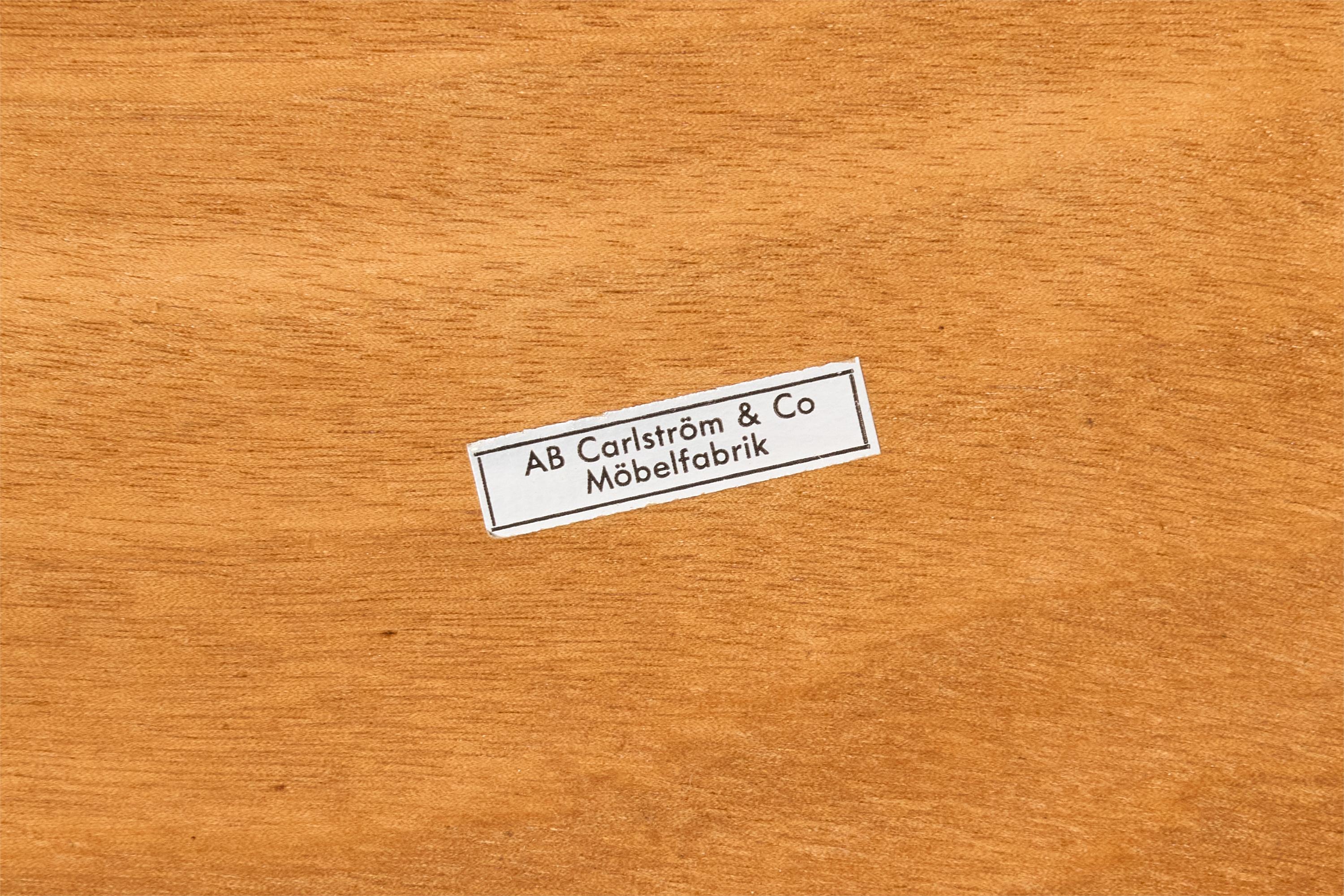 AB Carlström & Co, Nachttische, Eiche, Schweden, 1950er Jahre im Angebot 3