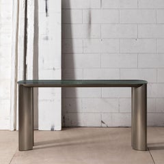 A&B Living Baguette Emerald Green Resin Console
