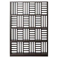 A&B Living Damier Canaletto Walnut Wood Bookshelf