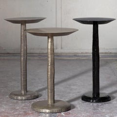 A&B Living Flo Liquid Metal Finish Beistelltisch mit glatter Platte