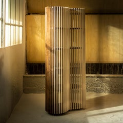 A&B Living Marechiaro Ash Wood and Canaletto Walnut Wood Cabinet