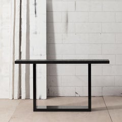 Consola de Madera Lacada Negra Brillante A&B Living Ottantotto