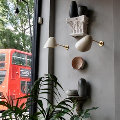 A.B. Read Ivory Pair of Brass and Aluminium "Versalite" Wall Lights, 1948