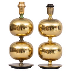 Ab Stilarmartur Brass table lamps a pair Sweden 1960