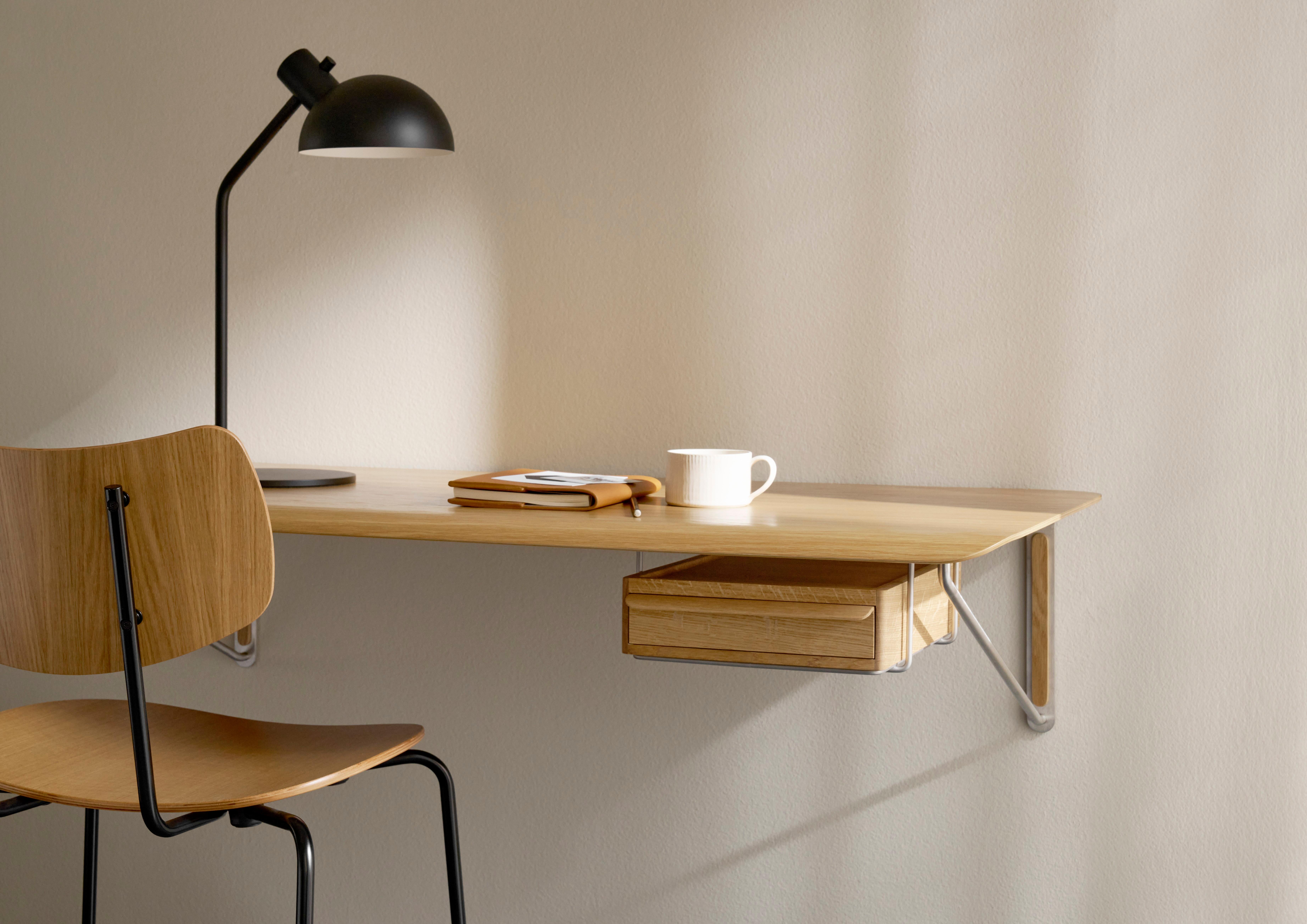 Acciaio inossidabile Scrivania da parete 'AB019' in Oak laccato di Anker Bak per Carl Hansen & Son in vendita