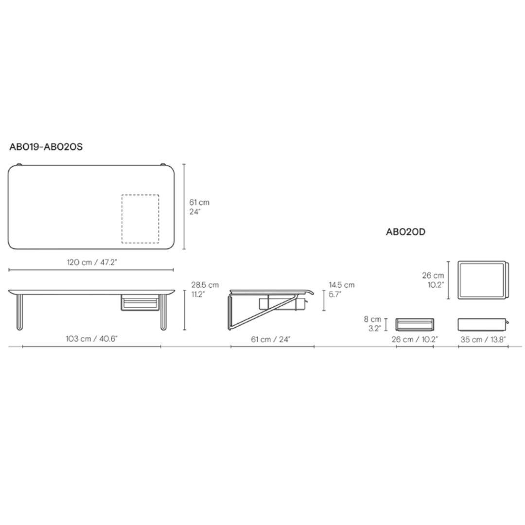 Wandschreibtisch „AB019“ aus lackierter Eiche mit Schublade und Schublade von Anker Bak für Carl Hansen & Sohn im Angebot 1