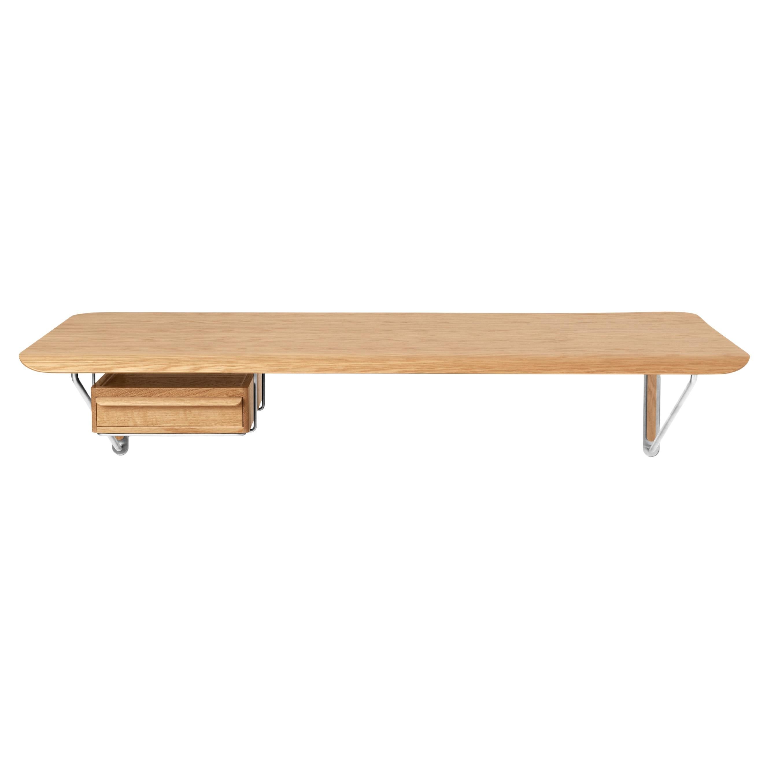 Wandschreibtisch „AB019“ aus lackierter Eiche mit Schublade und Schublade von Anker Bak für Carl Hansen & Sohn