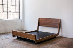 AB5 Queen Size Platform Bed in Solid Walnut by Atlas Industries