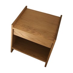 AB6 Nightstand in Solid White Oak with Bronze Accents by Atlas Industries