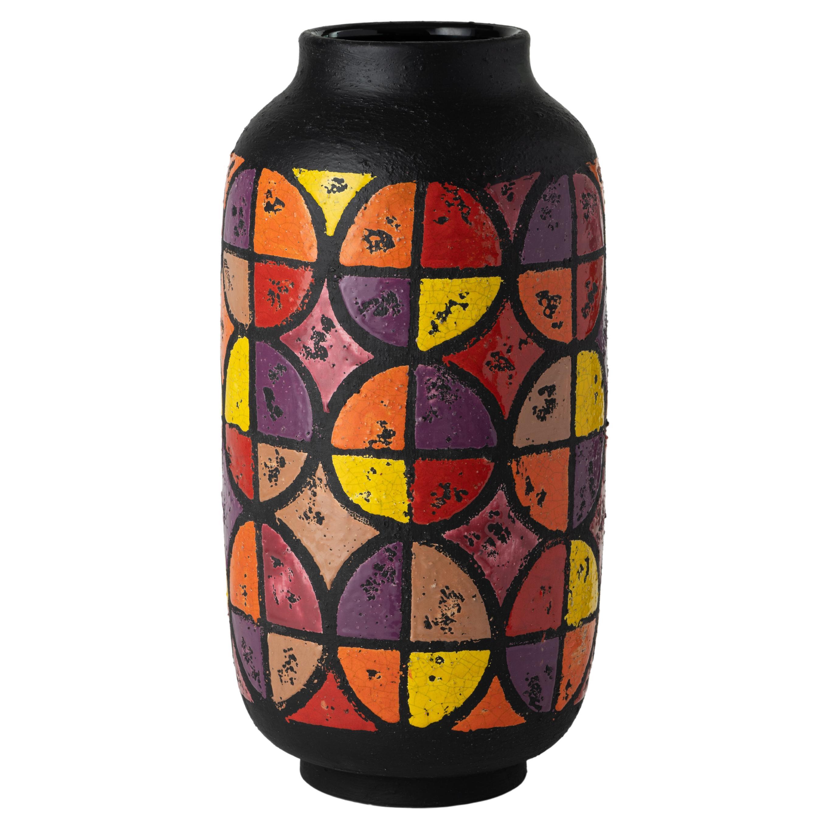 ABA-5 Geometrical Pattern Vase For Sale