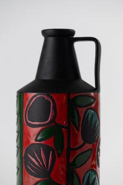ABA-6 Nuoveforme Vase with Handle, Flowers Pattern