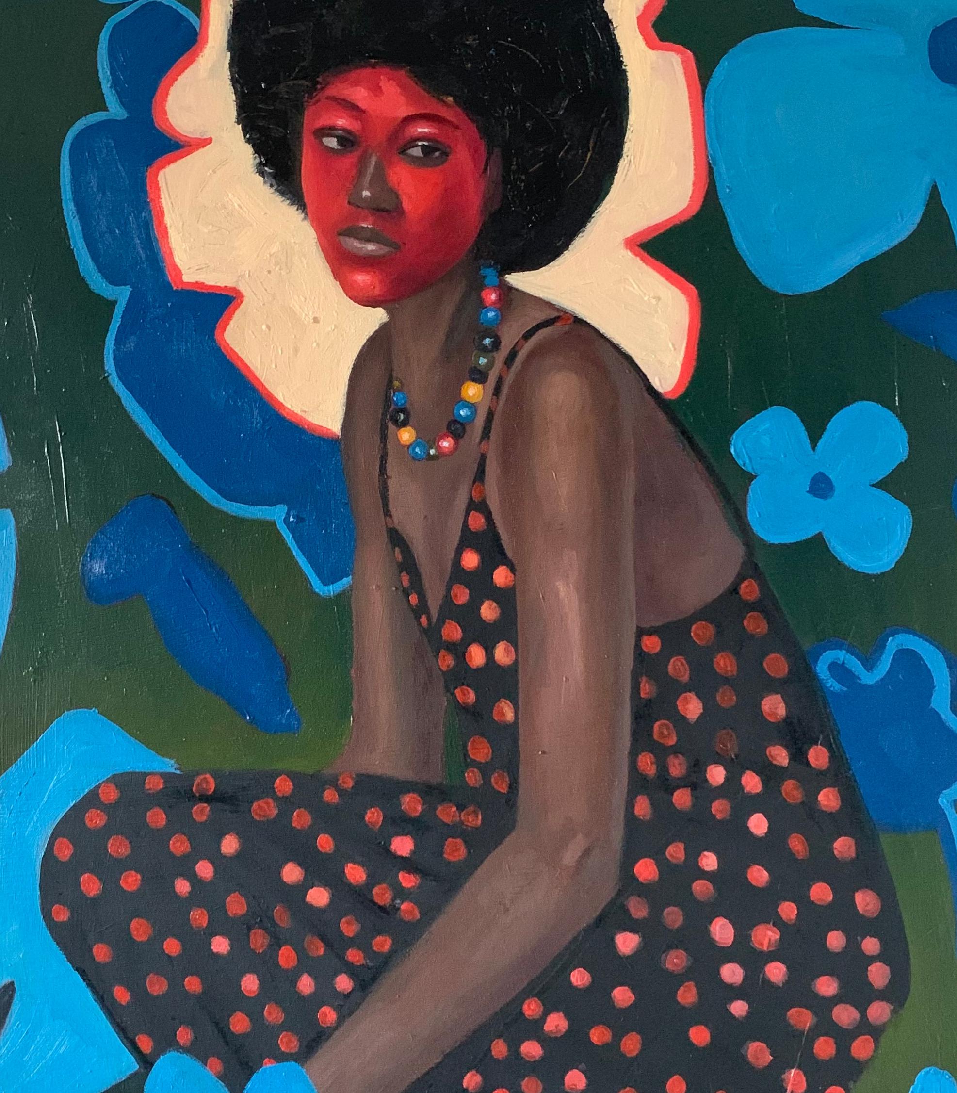 Schwarze Frau aus Kuta - 21. Jahrhundert. Zeitgenössisch, Figurativ Modern, Afrika im Angebot 1
