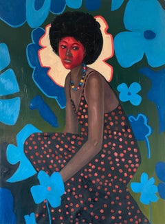 Femme noire de Kuta - 21e siècle. Contemporain, Figuratif Moderne, Afrique