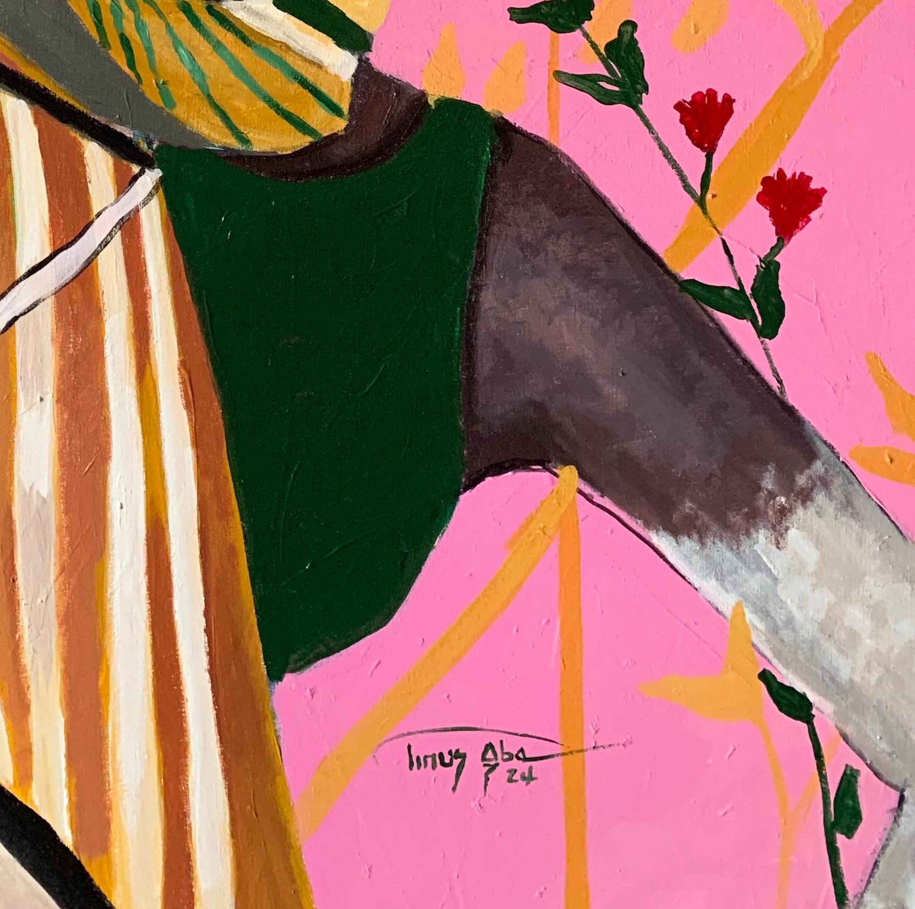 Blossom - 21st Century. Contemporary, Figurative Portrait, Modern Women, Africa For Sale 1